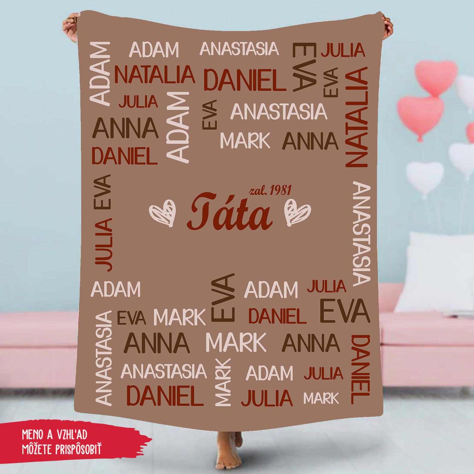Deka pre rodičov s menami blízkych