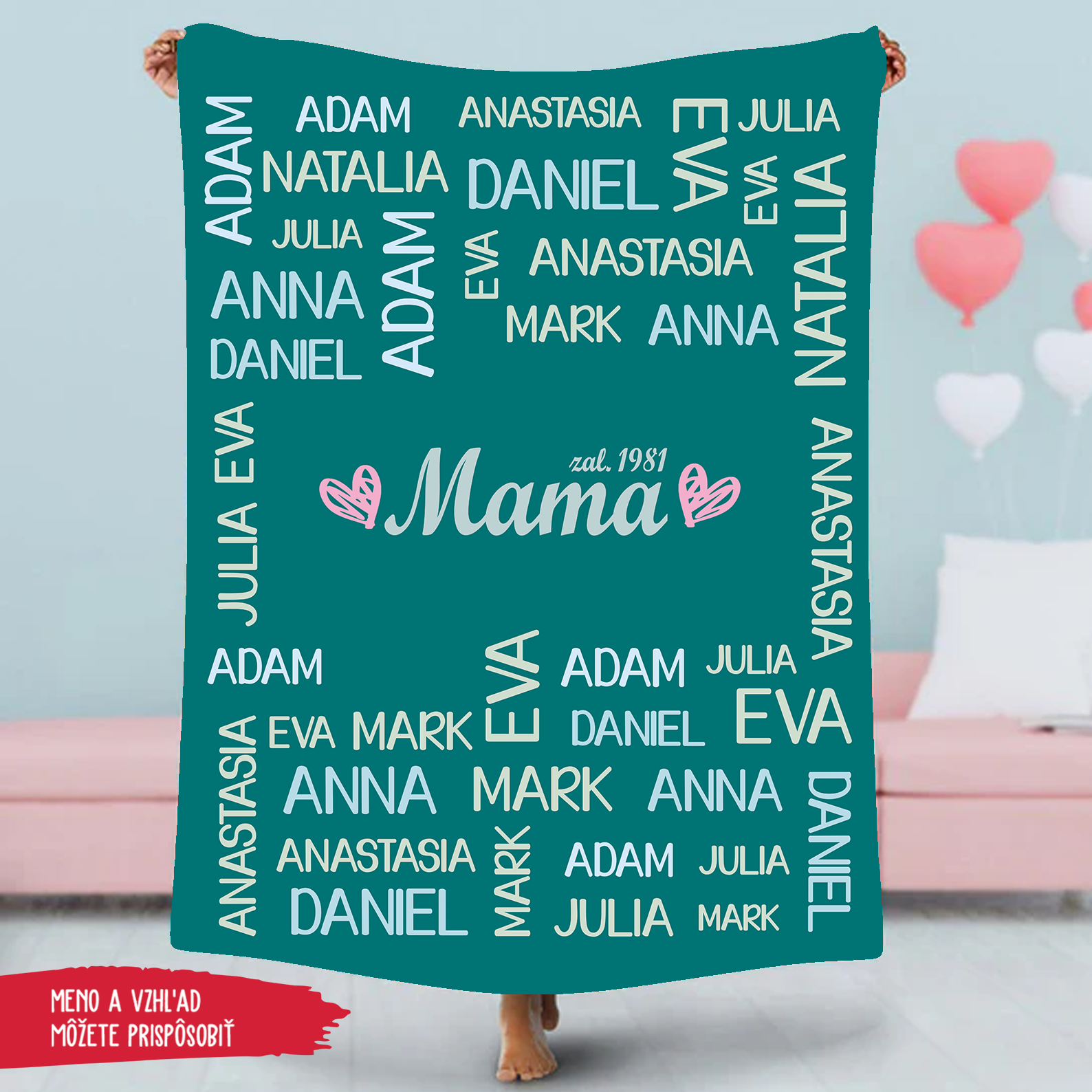 Deka pre dedka  s menami blízkych