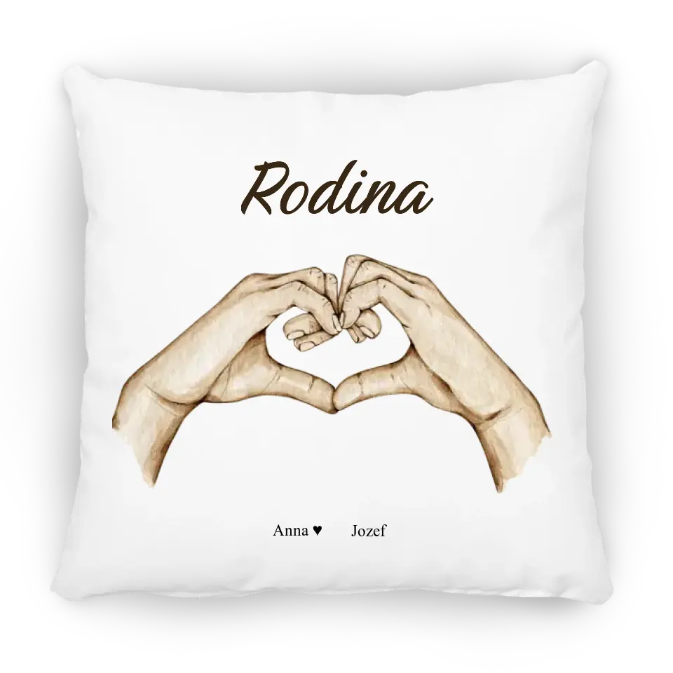 Obliečka na vankúš - Rodinné srdce