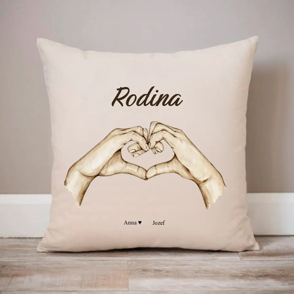 Obliečka na vankúš - Rodinné srdce