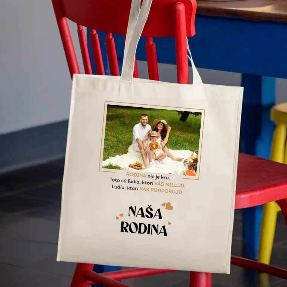 Personalizované tričko pre rodinu s vlastnou fotkou a nápisom