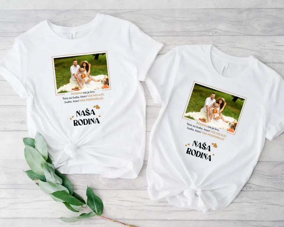 Akrylové sklo - fotka rodiny s nápisom