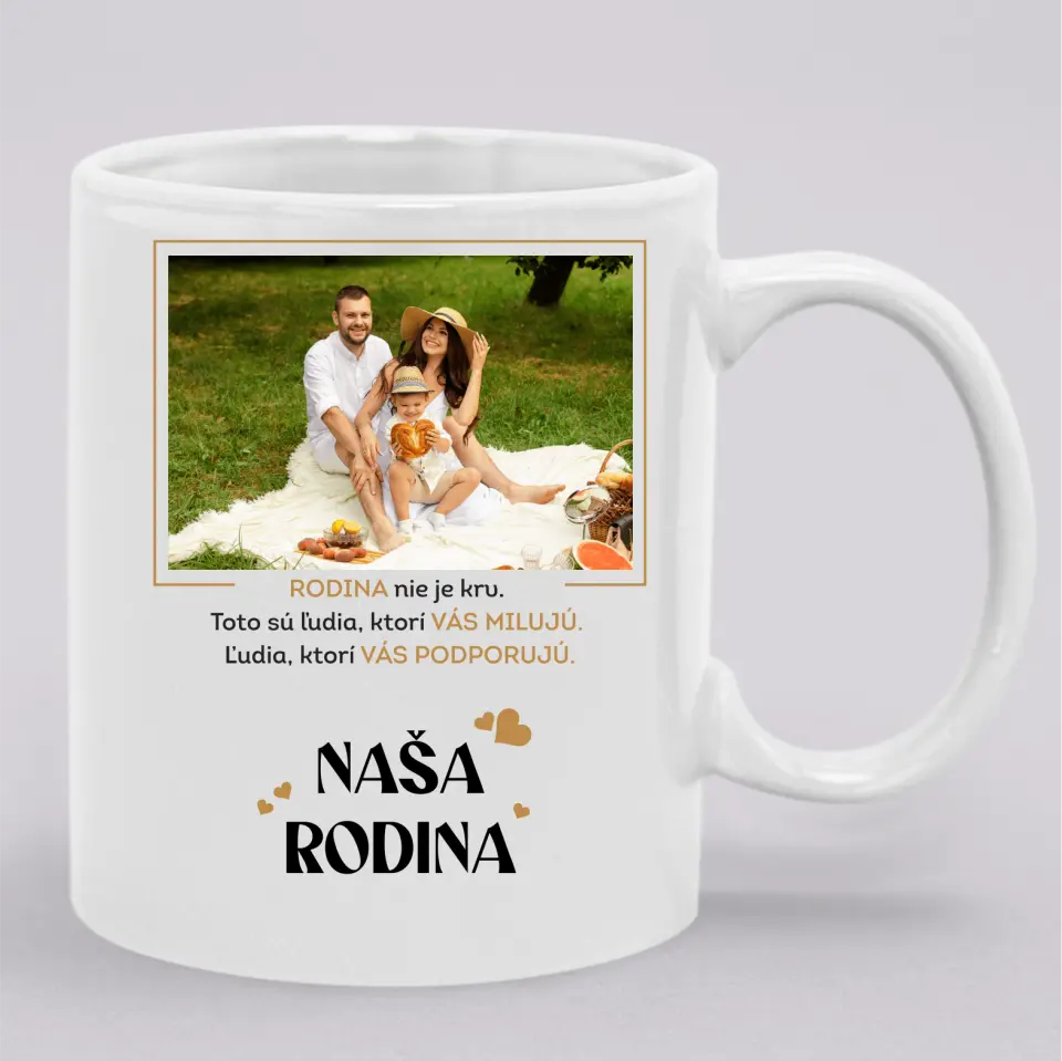 Akrylové sklo - fotka rodiny s nápisom