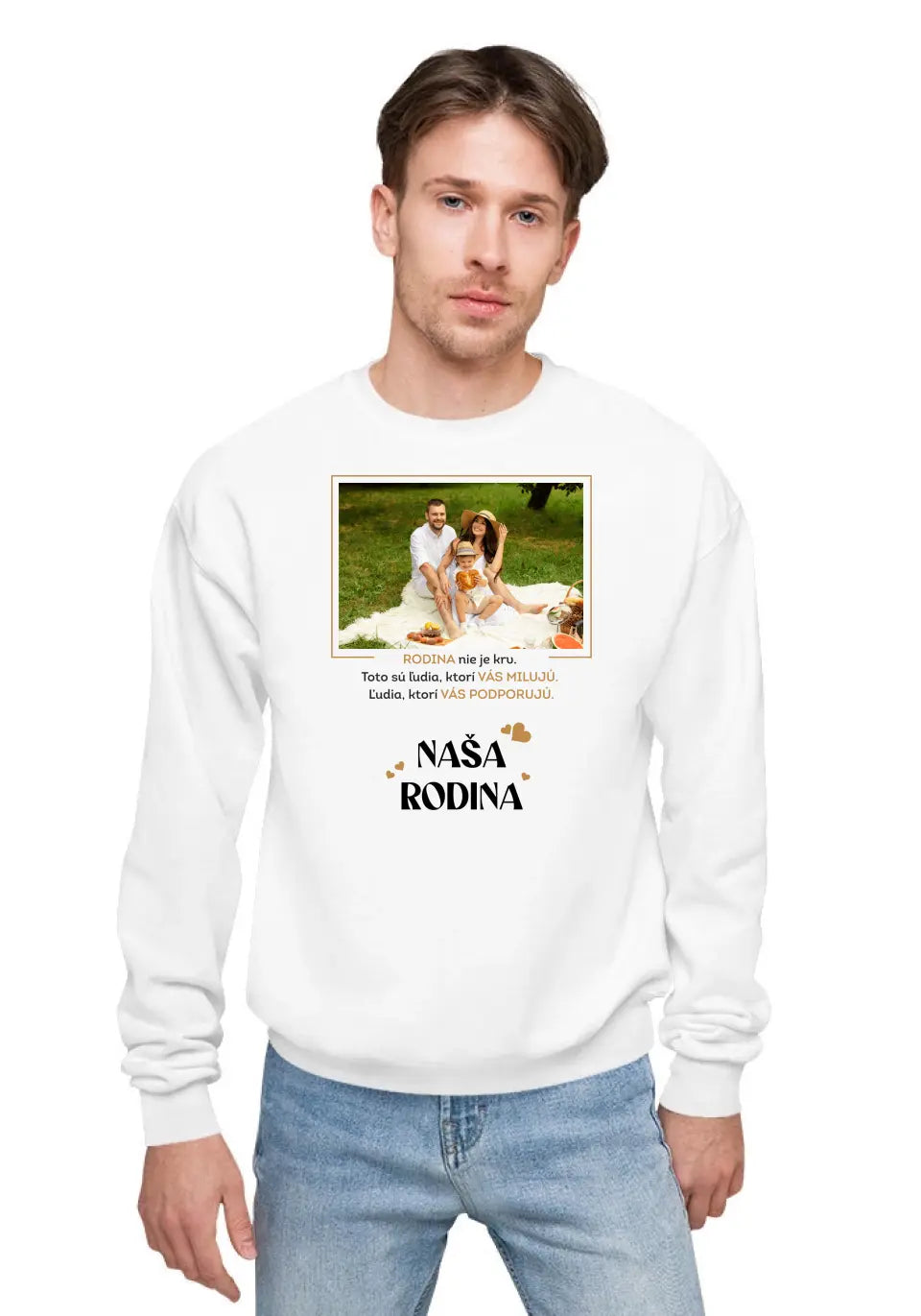 Akrylové sklo - fotka rodiny s nápisom