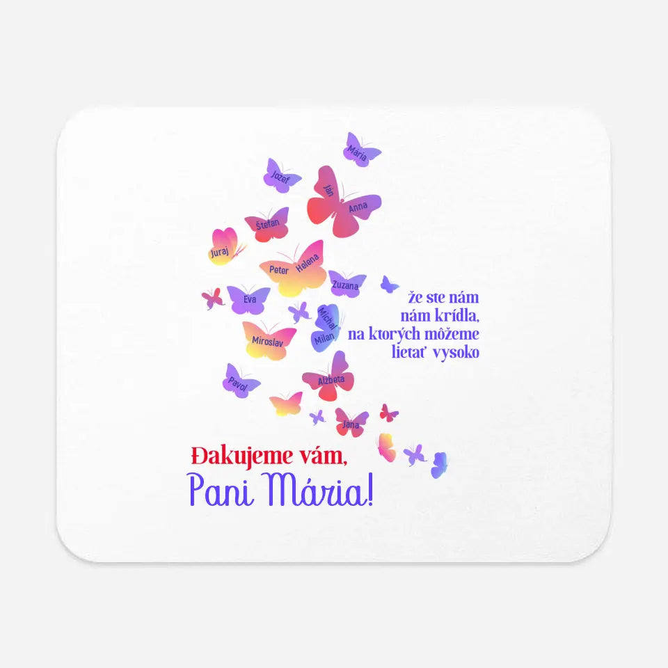 Personalizovaná podložka pod myš ku Dňu učiteľov