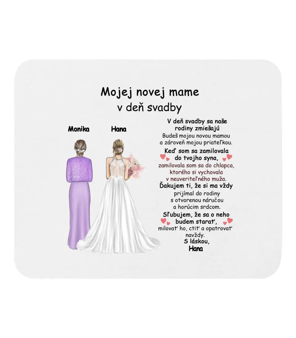 Mojej novej mame v deň svadby