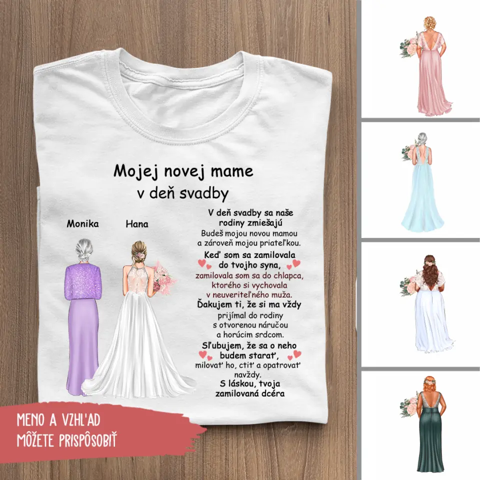 Mojej novej mame v deň svadby