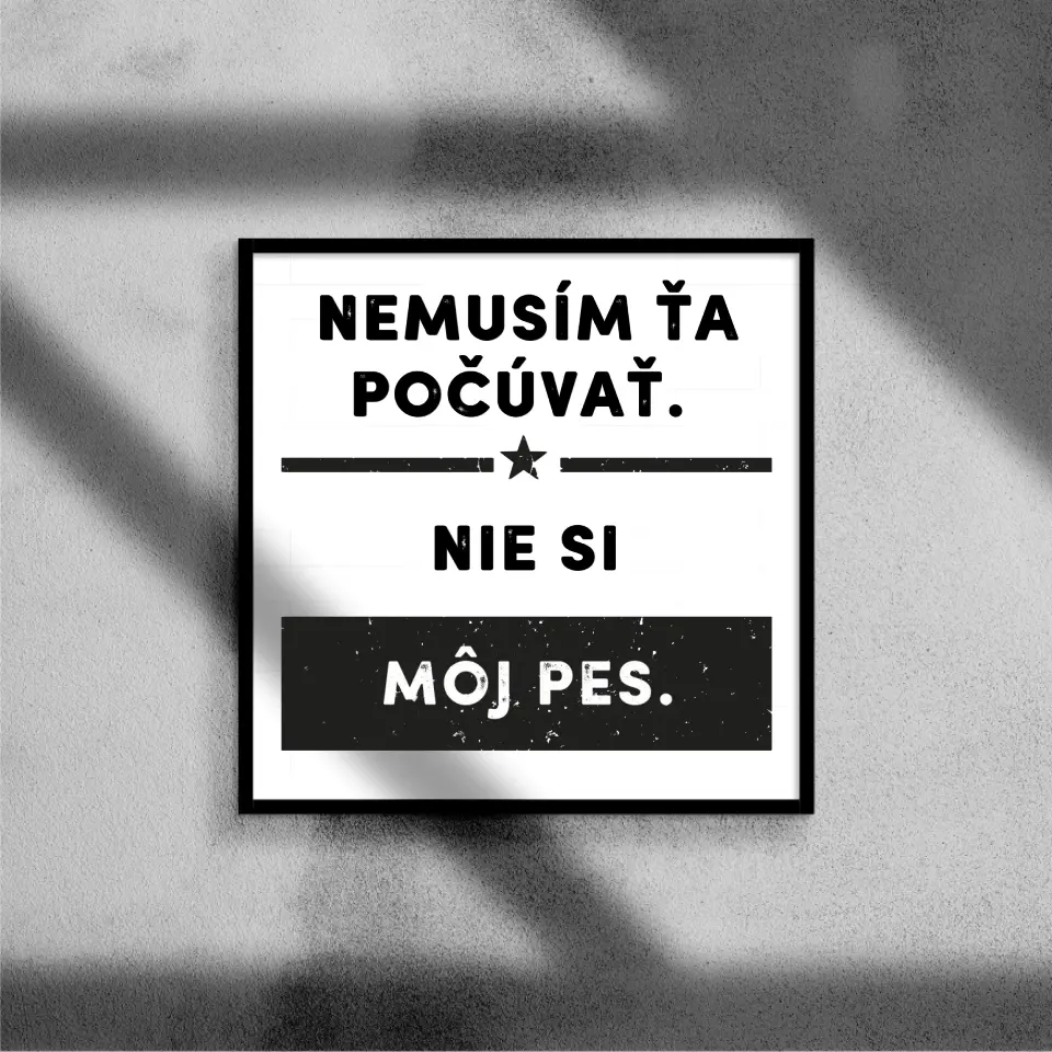 Nemusím ťa počúvať