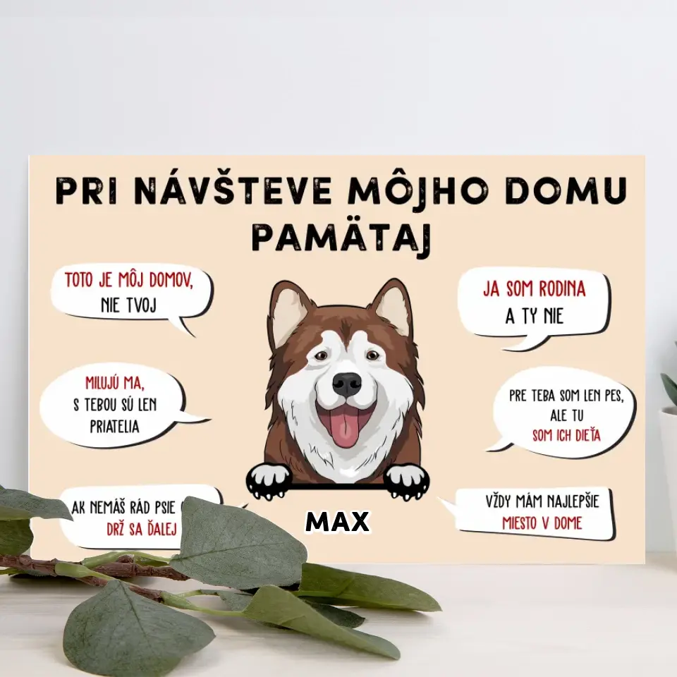 Pri návšteve môjho domu pamätaj