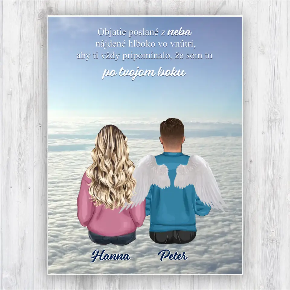 Objatie poslané z neba nájdené hlboko vo vnútri, aby ti vždy pripomínalo, že som tu po tvojom boku