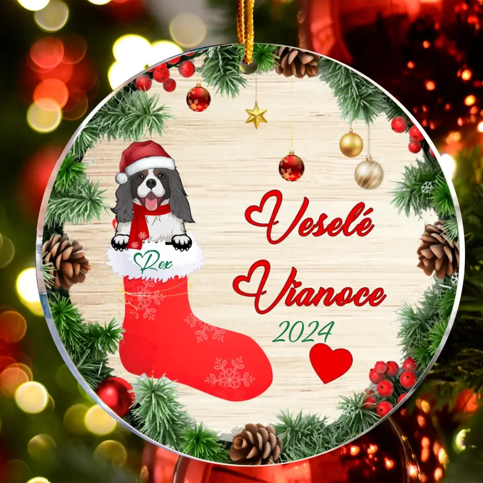 Vianočná ozdoba Veselé Vianoce