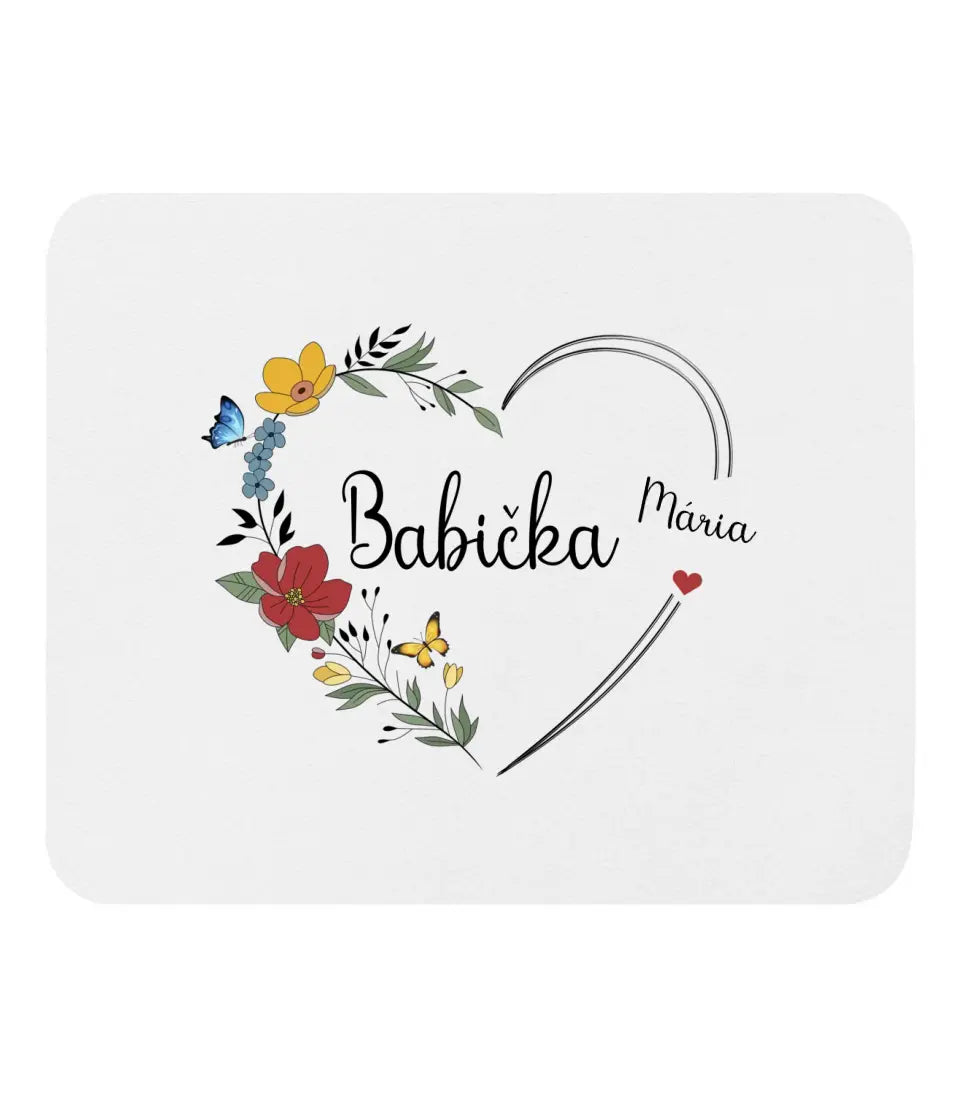 Babička - Srdce s kvetmi