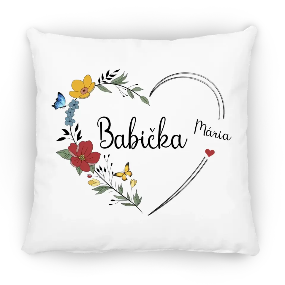 Babička - Srdce s kvetmi