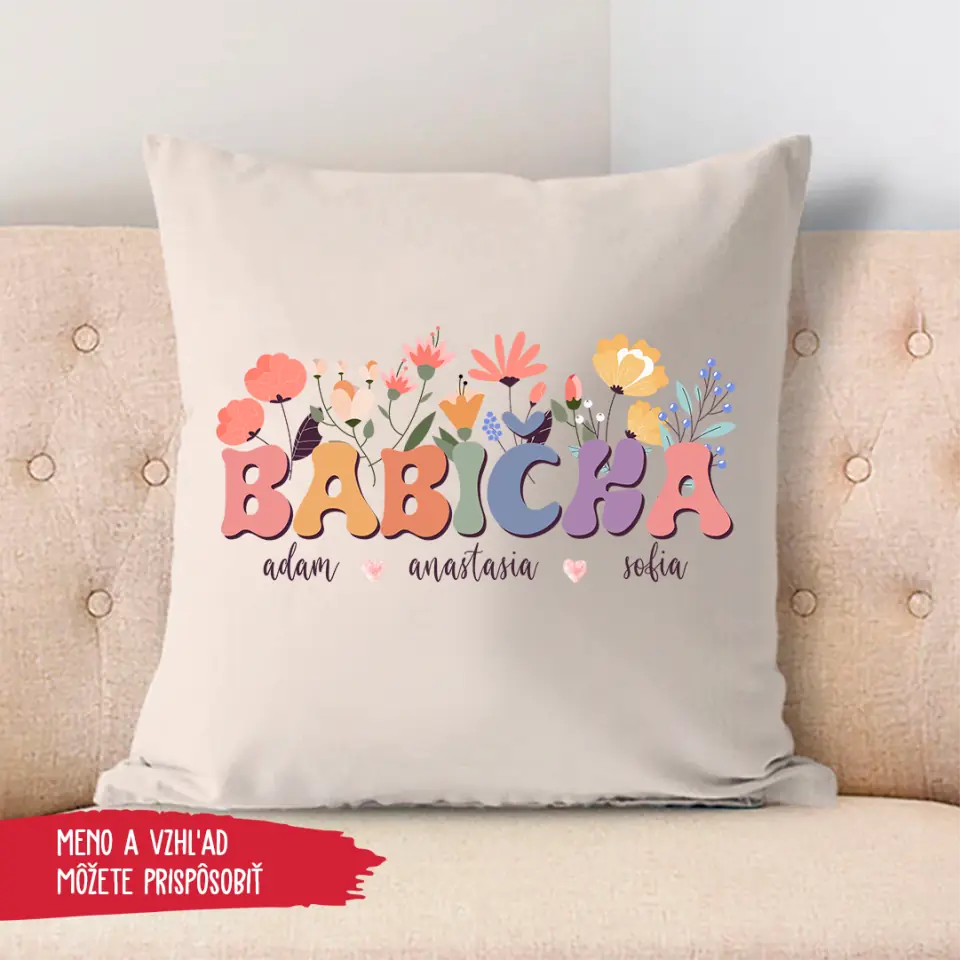 Darček - Babička s kvetmi