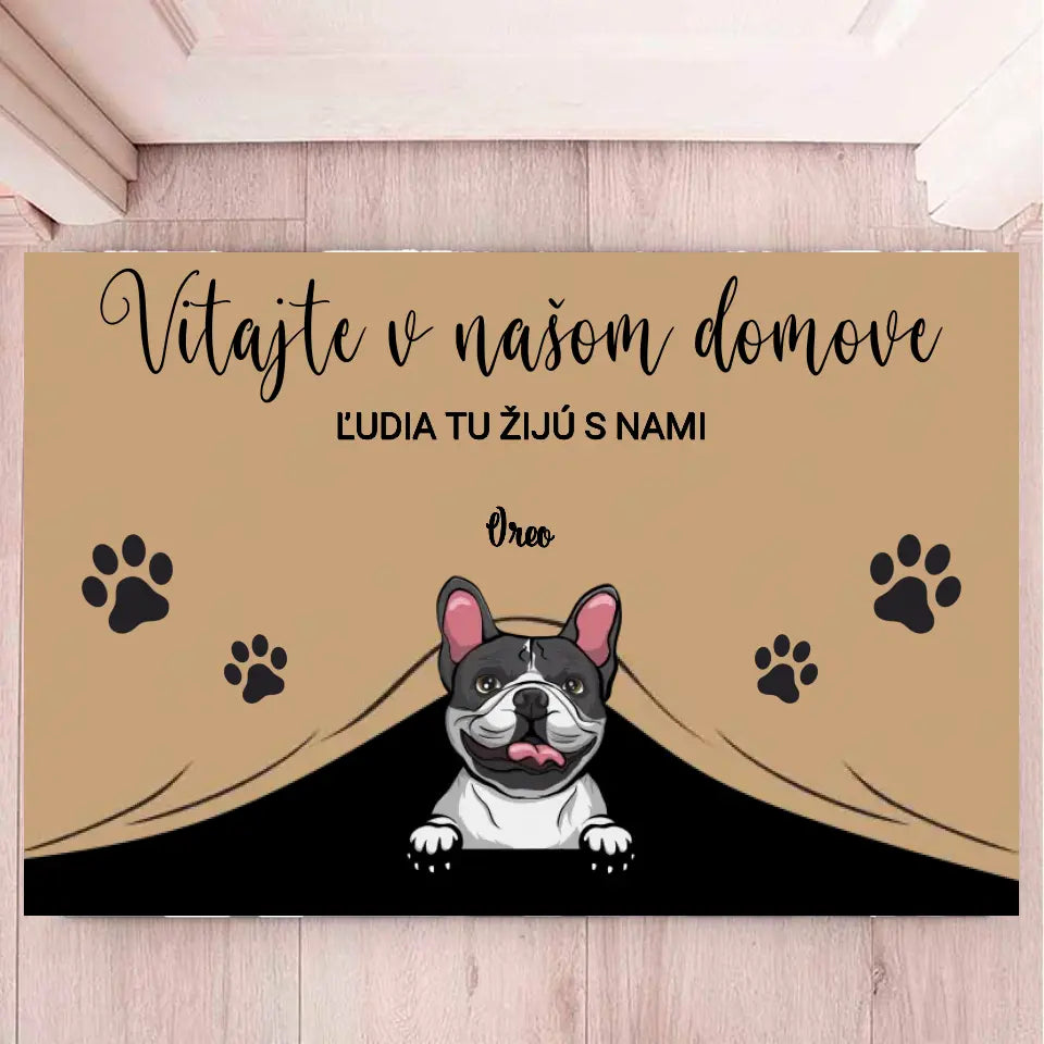 Užite si svoj text "Vitajte v našom domove"