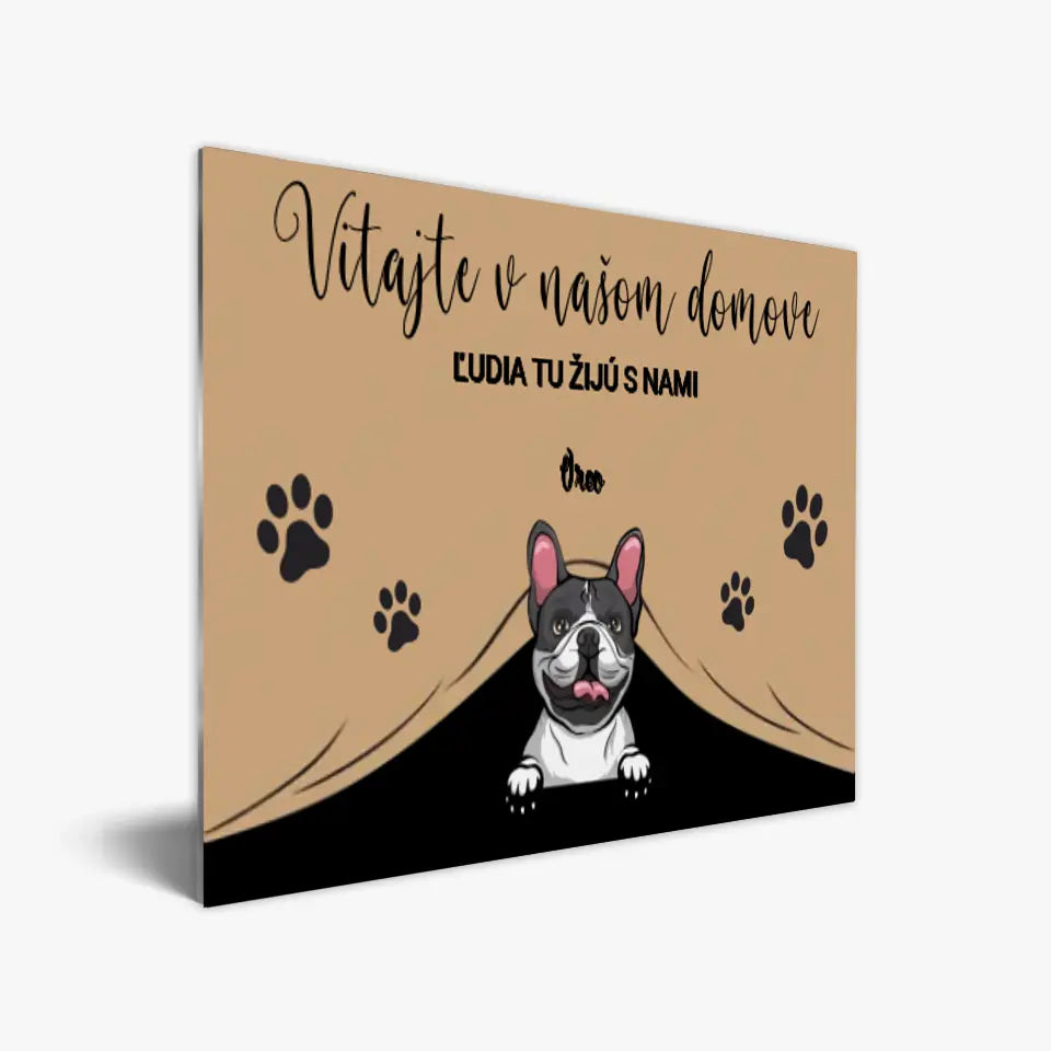 Užite si svoj text "Vitajte v našom domove"