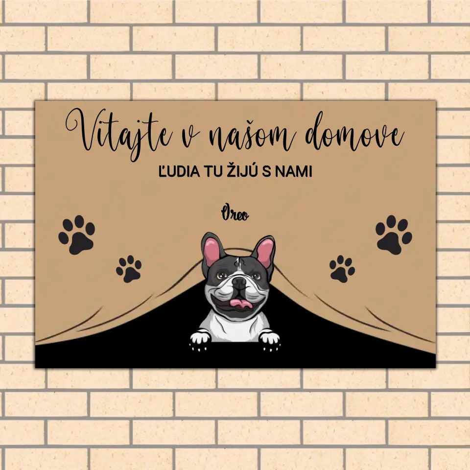 Užite si svoj text "Vitajte v našom domove"