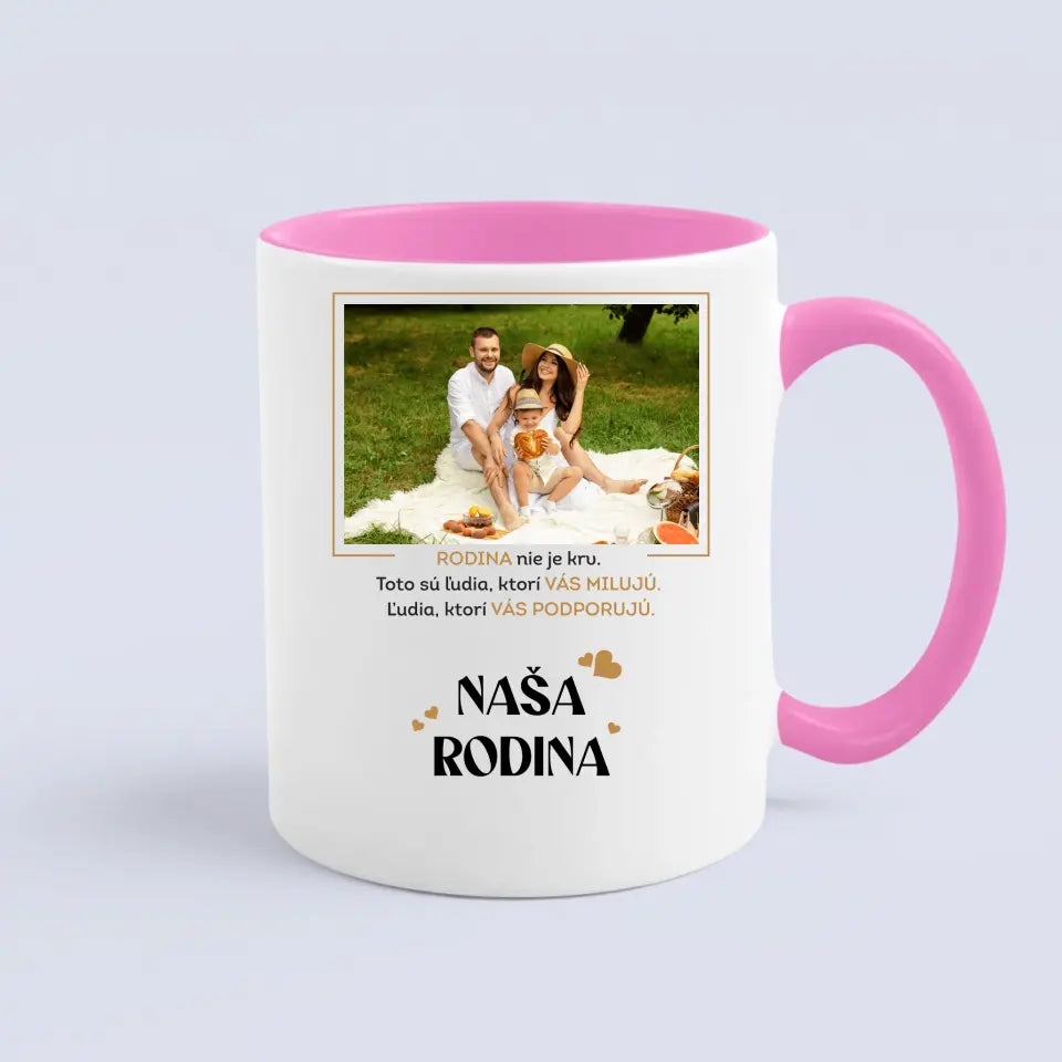 Akrylové sklo - fotka rodiny s nápisom