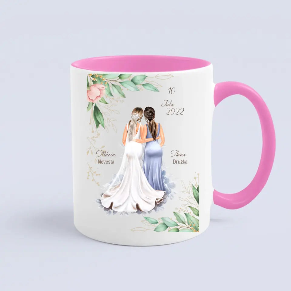 Nevesta a družička - personalizovaný hrnček