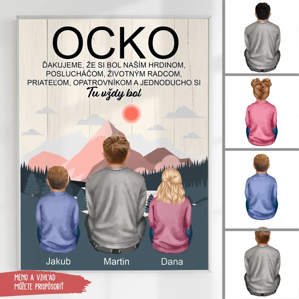 Vertikálny fotografický obraz na plátne Darčeky Pre Otcov Ocko