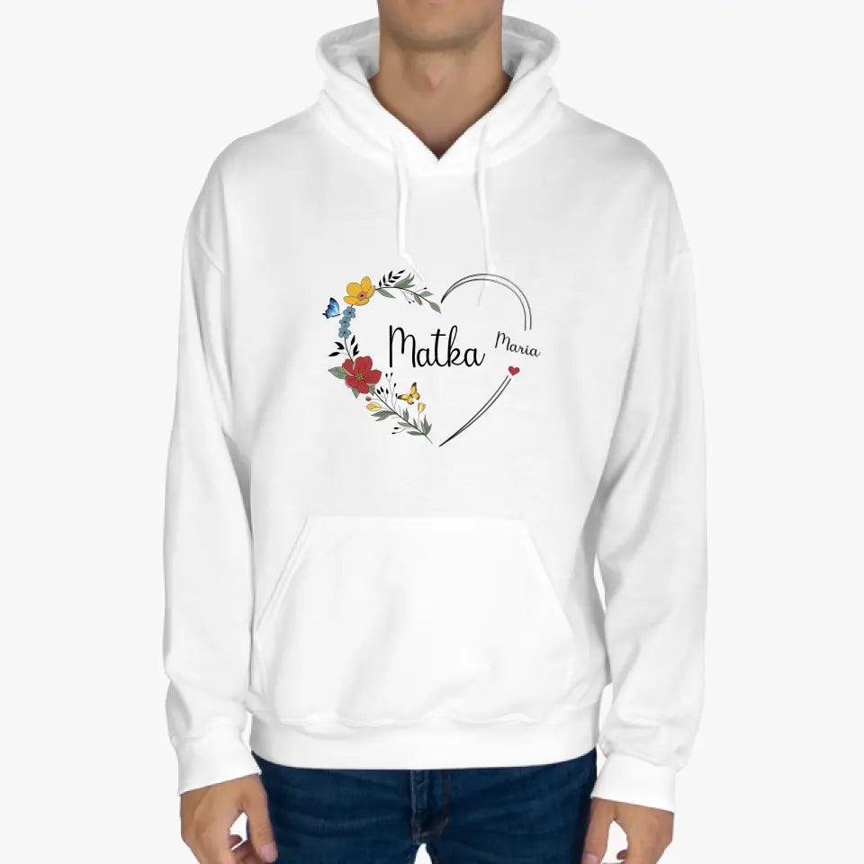 Matka. Srdce s kvetmi