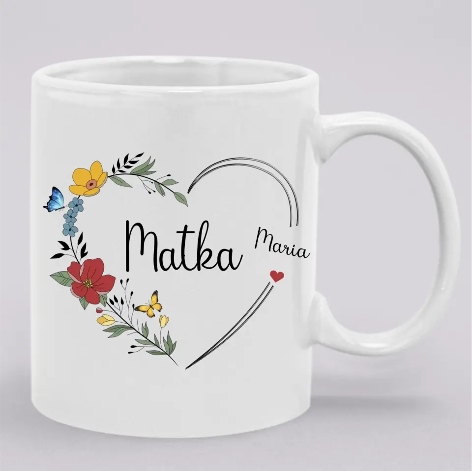 Matka. Srdce s kvetmi