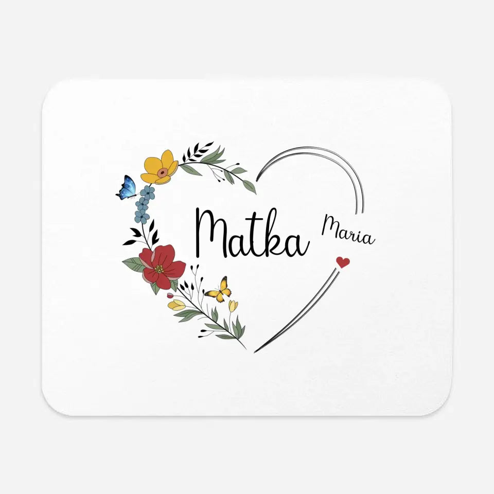 Matka. Srdce s kvetmi