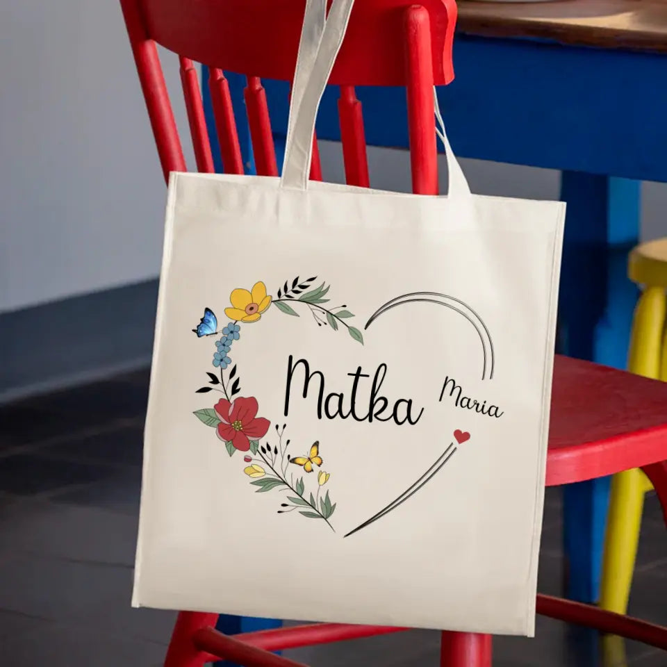 Matka. Srdce s kvetmi