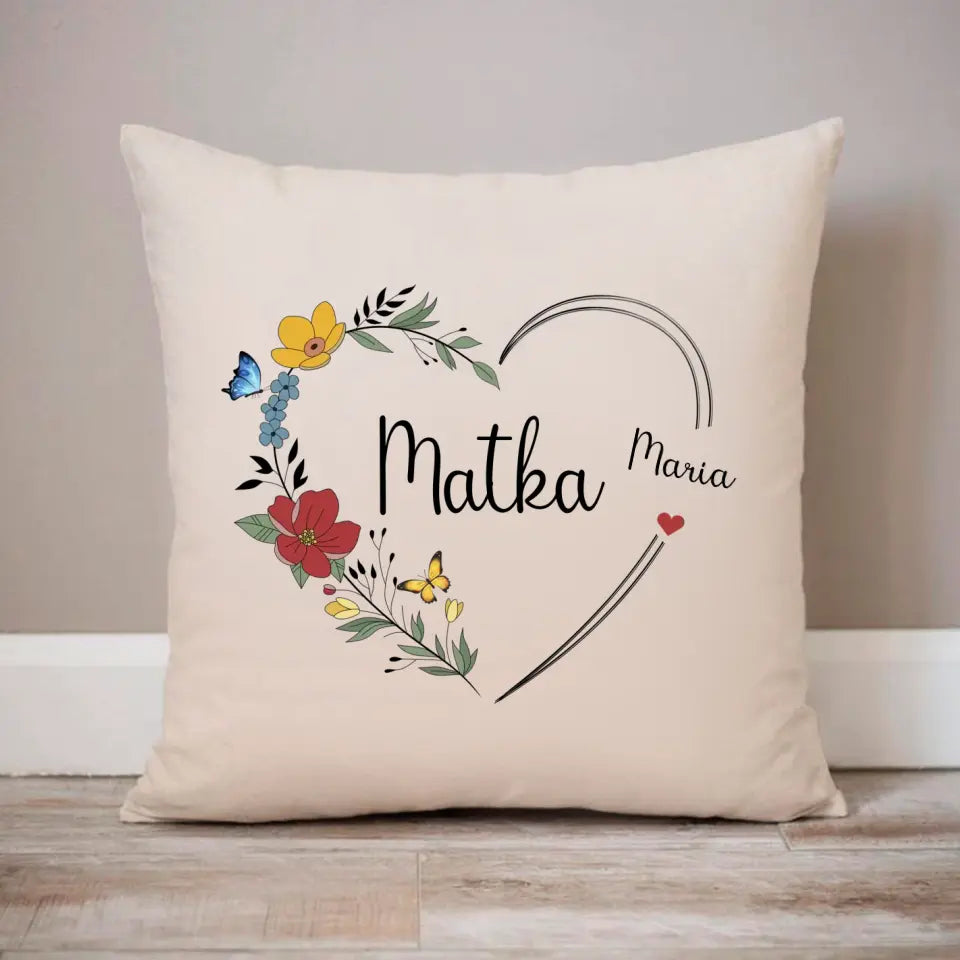 Matka. Srdce s kvetmi