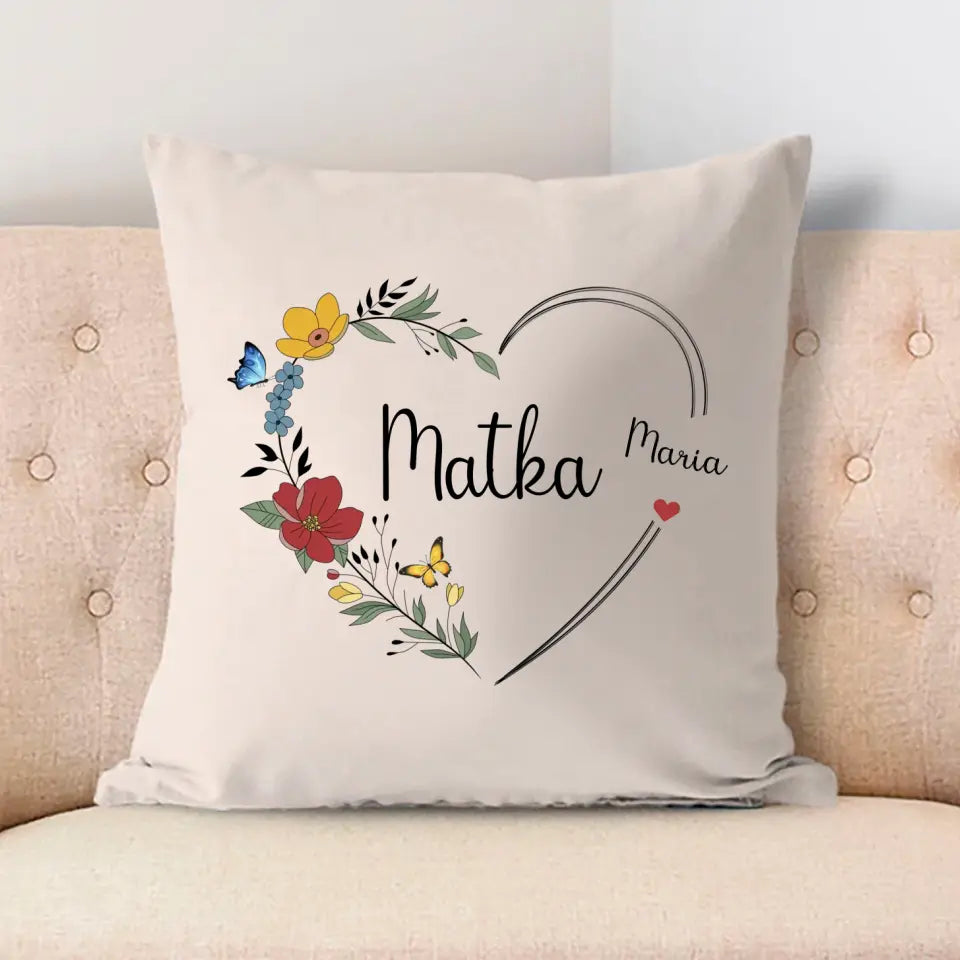 Matka. Srdce s kvetmi