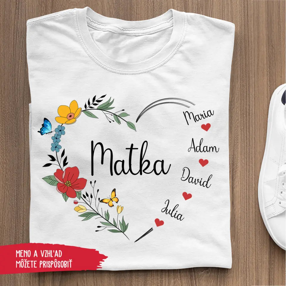 Matka. Srdce s kvetmi