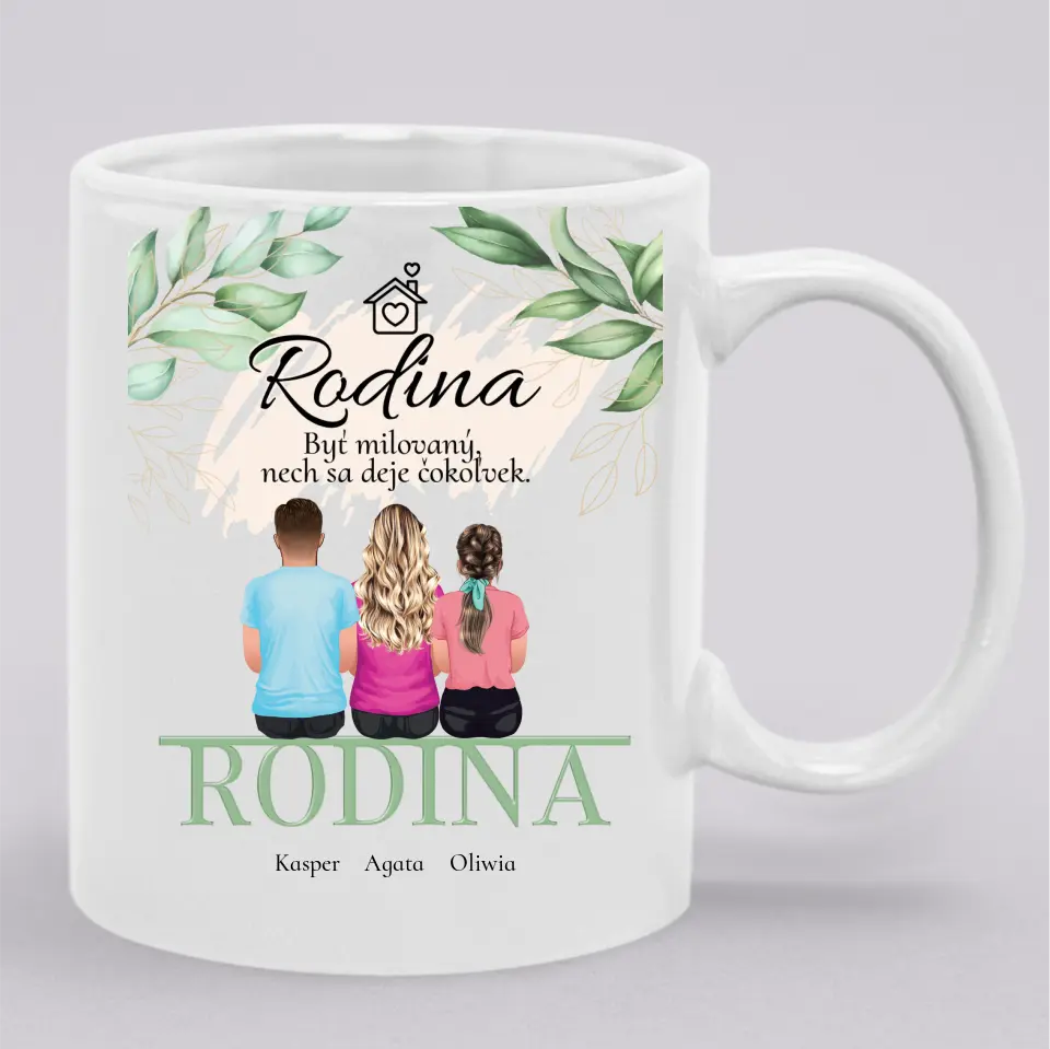 Akrylová pohľadnica pre rodinu