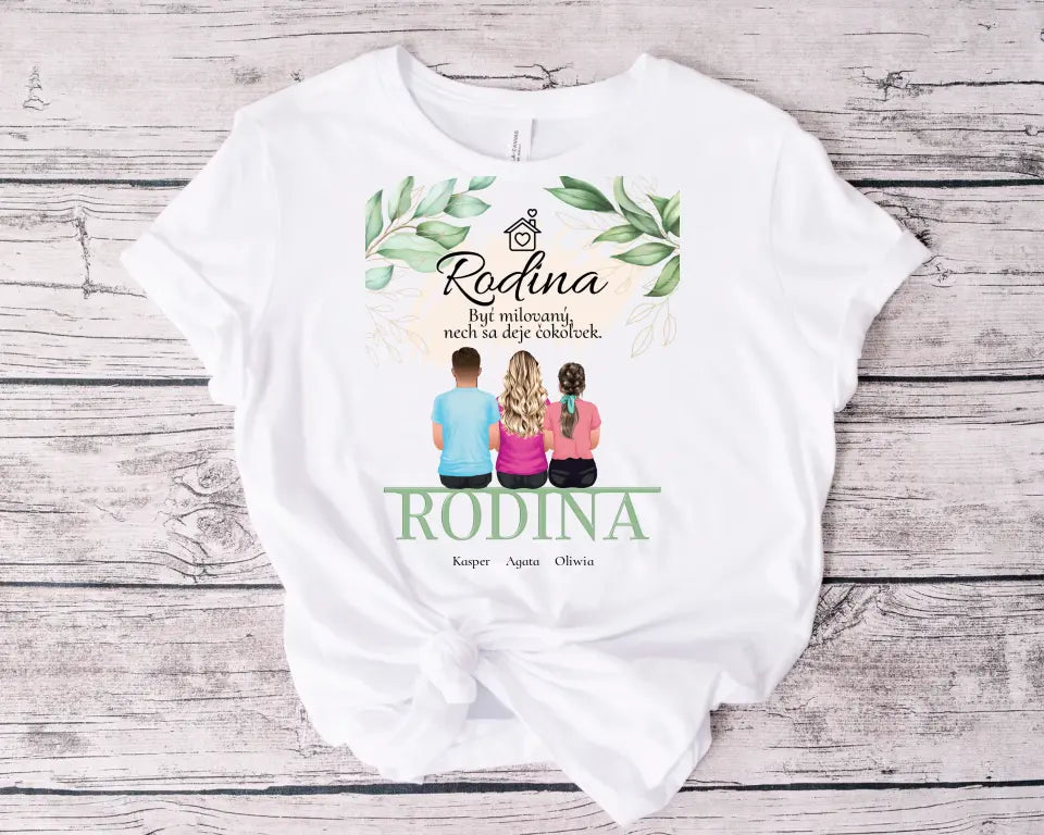 Akrylová pohľadnica pre rodinu