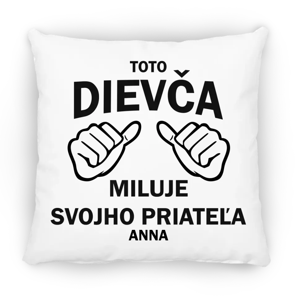 Toto dievča miluje svojho priateľa