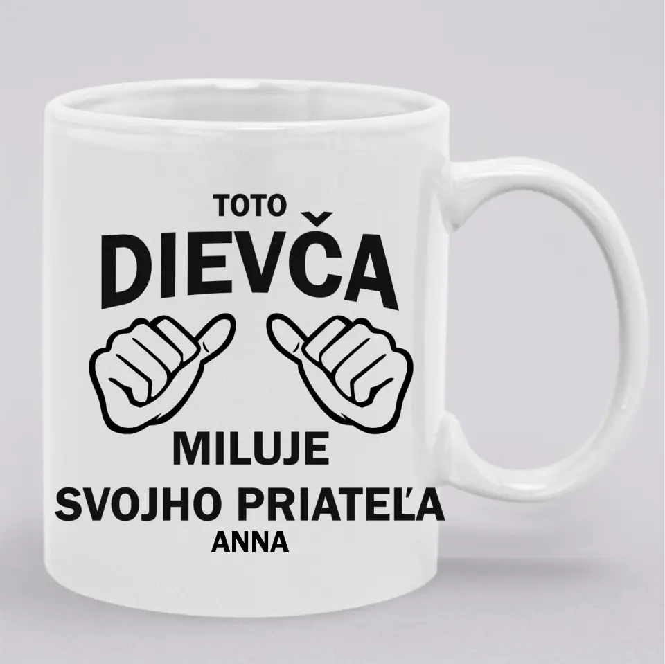 Toto dievča miluje svojho priateľa