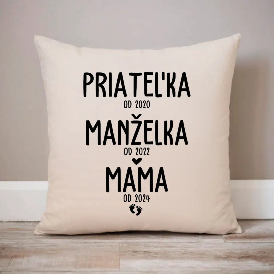 Priateľka od 2020, manželka od 2022, mama od 2024