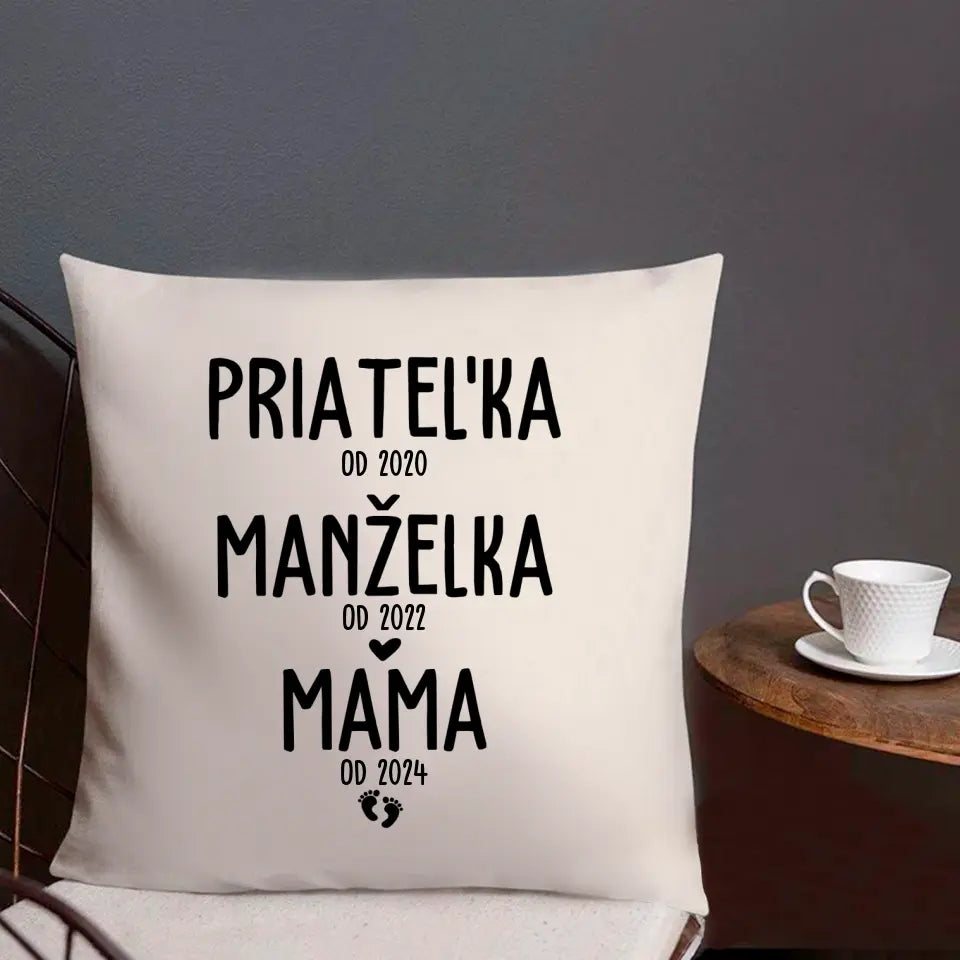 Priateľka od 2020, manželka od 2022, mama od 2024