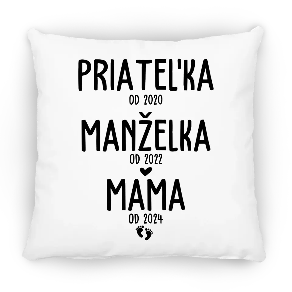 Priateľka od 2020, manželka od 2022, mama od 2024