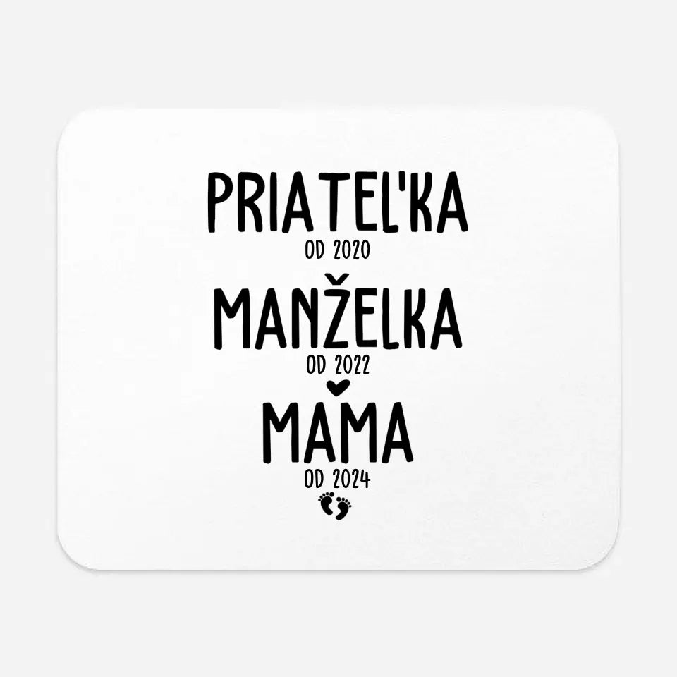 Priateľka od 2020, manželka od 2022, mama od 2024