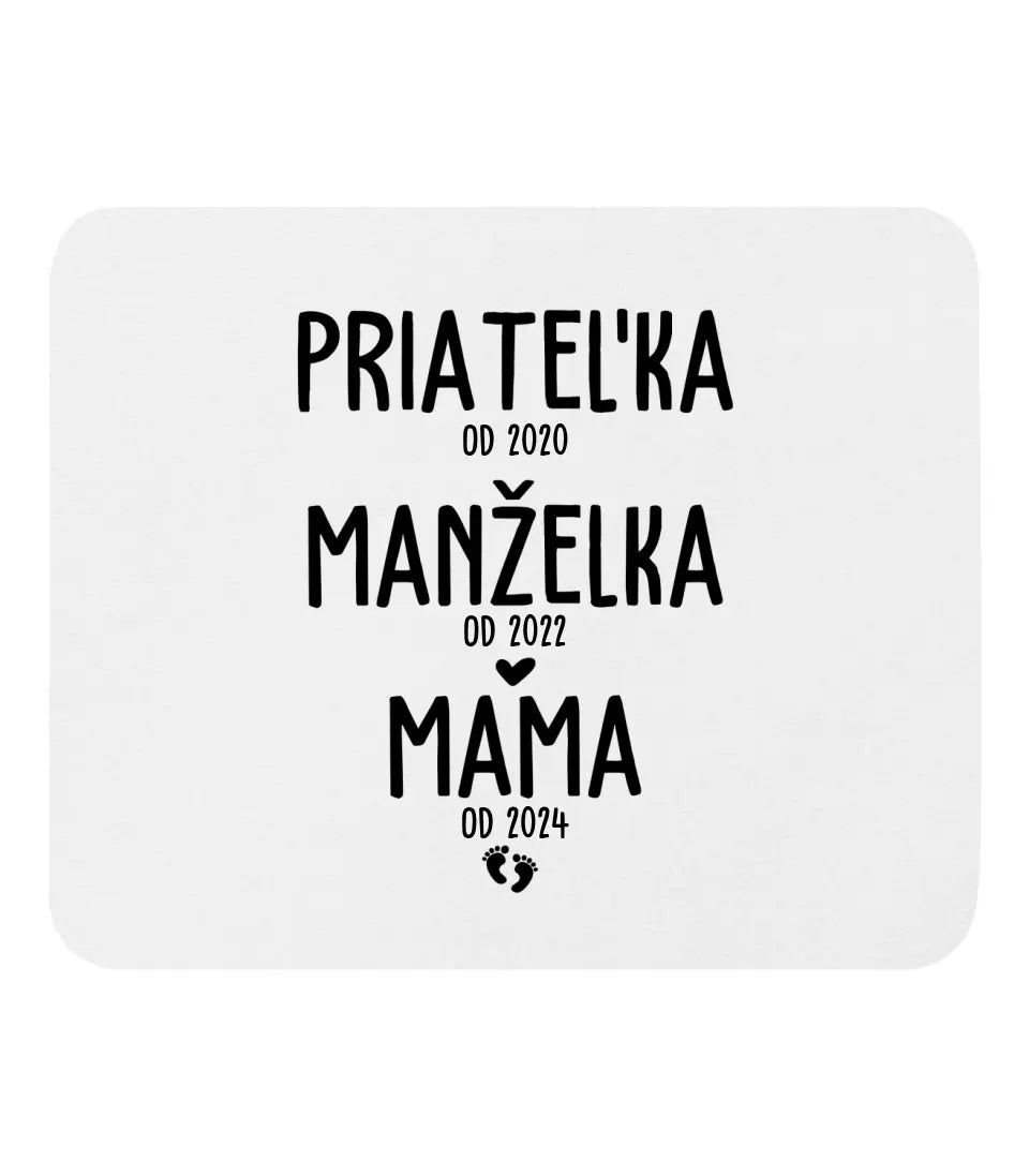Priateľka od 2020, manželka od 2022, mama od 2024