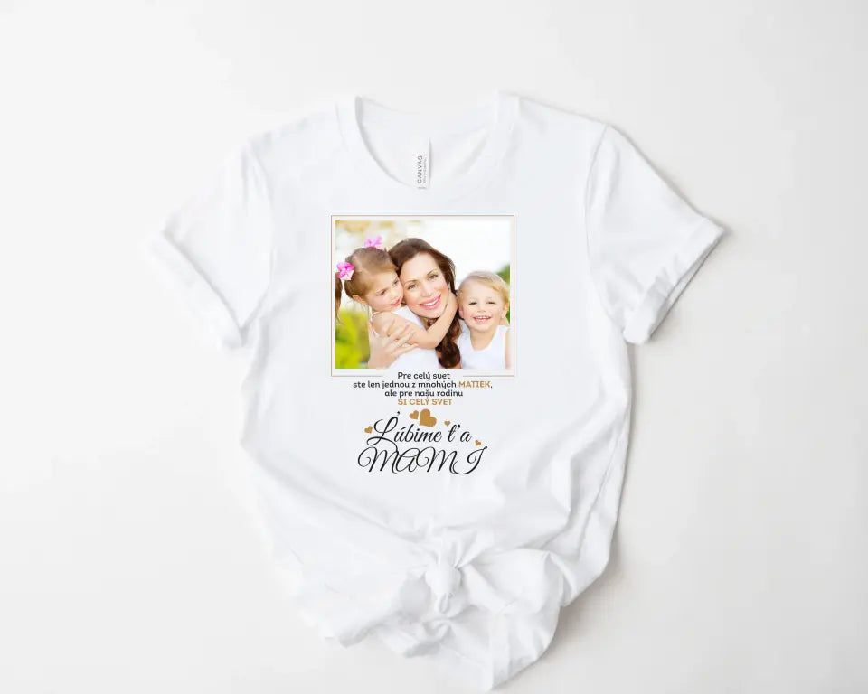 Personalizované tričko s vlastným obrázkom pre mamičku