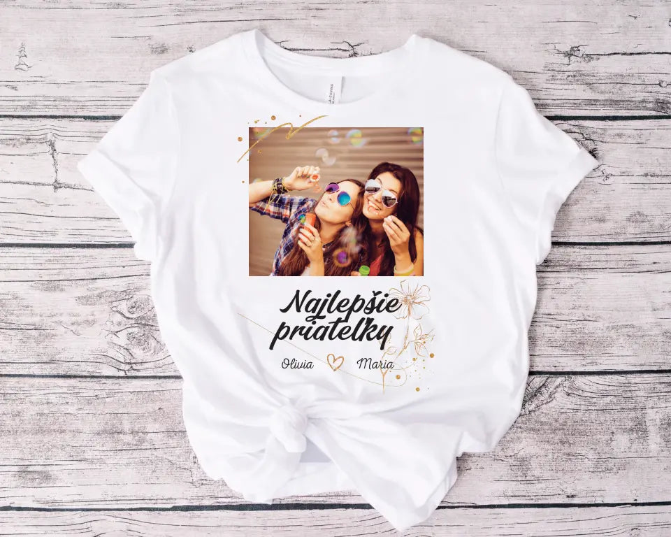 Najlepšie priateľky - Tričko so svojou fotografiou