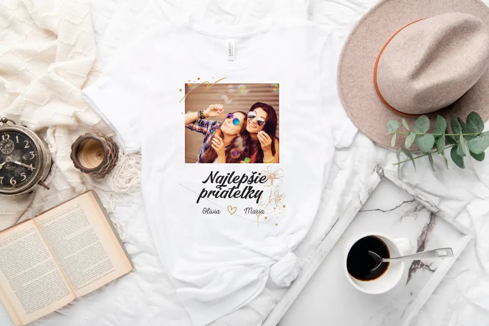 Najlepšie priateľky - Tričko so svojou fotografiou