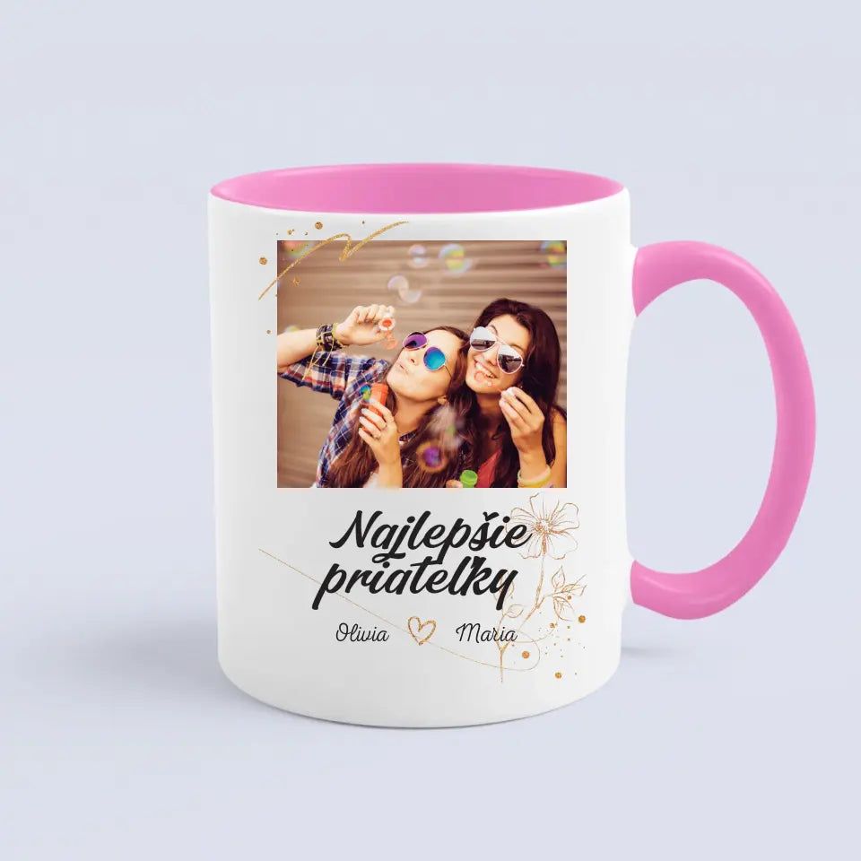 Akrylová pohľadnica - Najlepšie priateľky so svojou fotografiou