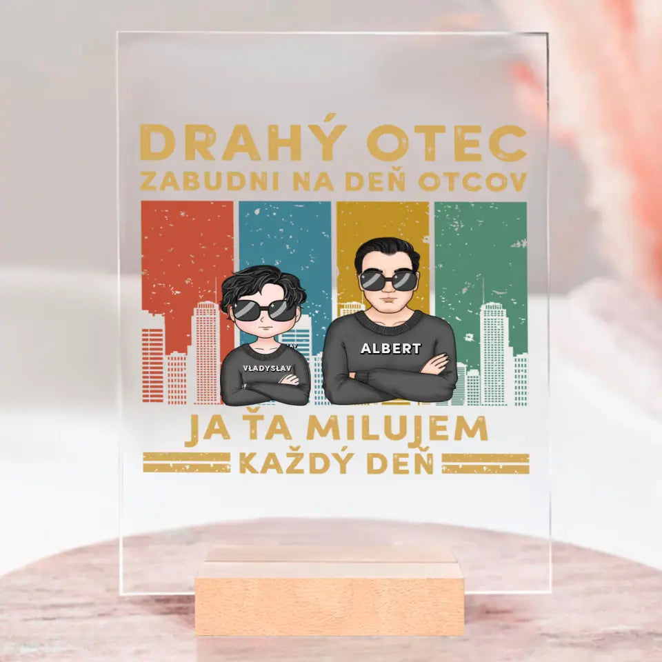 Akrylové sklo - Milujem ťa každý deň