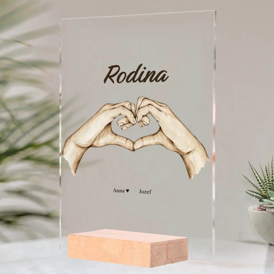 Akrylové sklo - Rodinné srdce