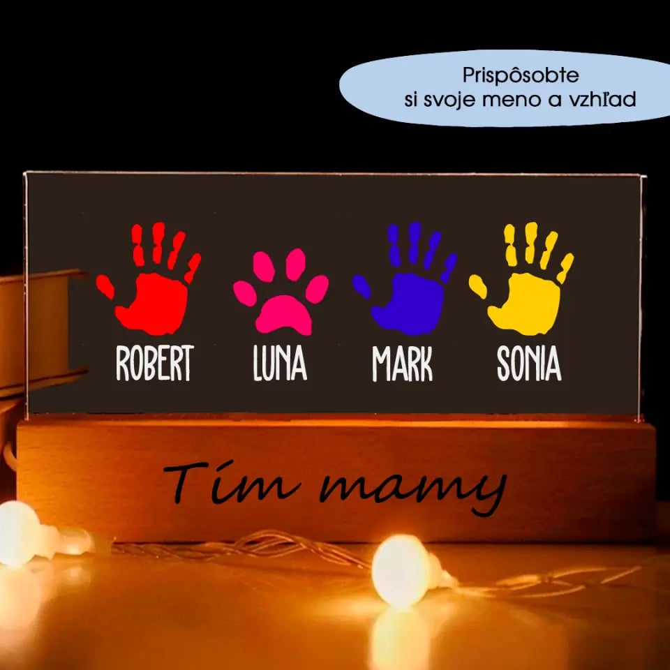 Akrýlové sklo LED Dar Pre Mamu Darček Pre Mamy - Tim Mamy