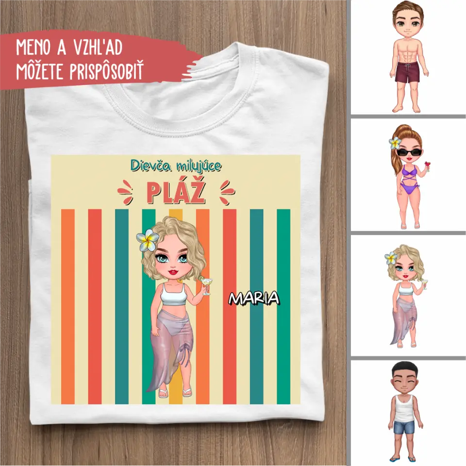 Dievča milujúce pláž