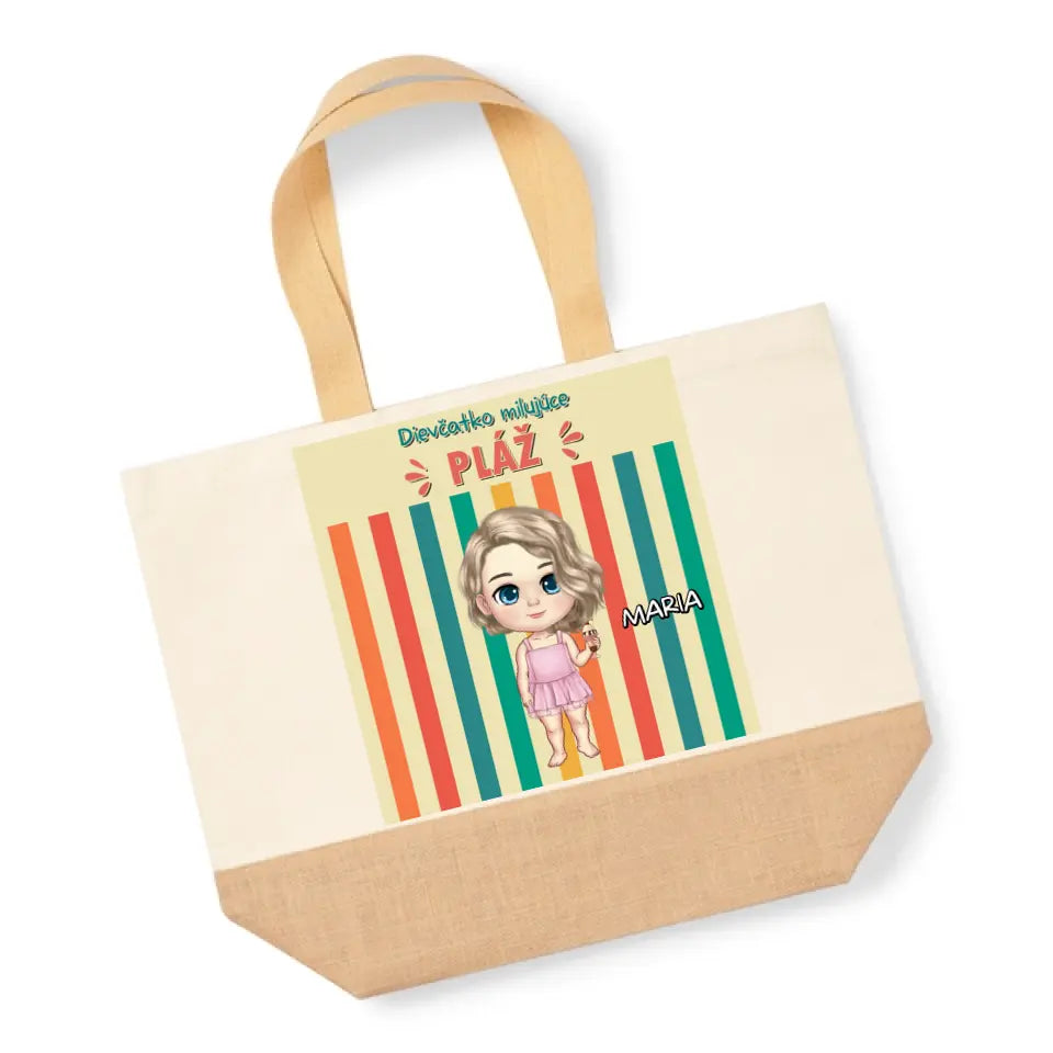 Dievča milujúce pláž