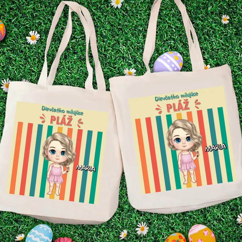 Dievča milujúce pláž